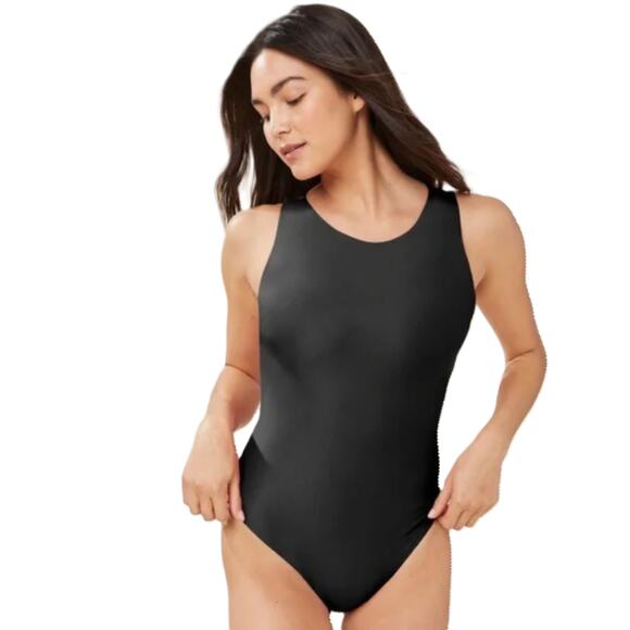 Andie Other - Andie Swim Black One Piece Swimsuit The Corsica